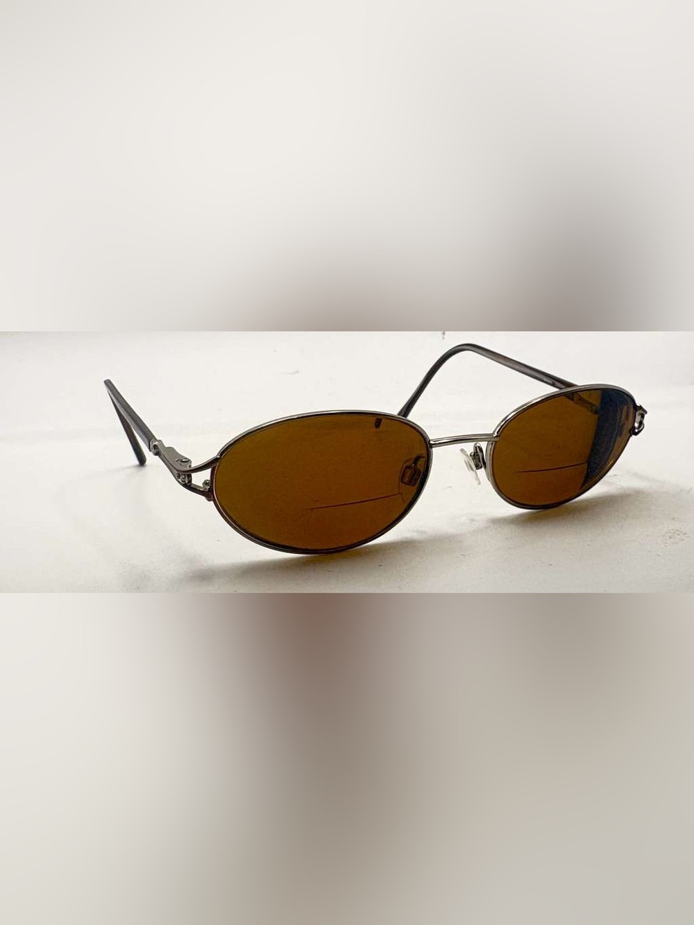 Camelot Nikki Brown Silver Oval Metal Sunglasses Frames Only